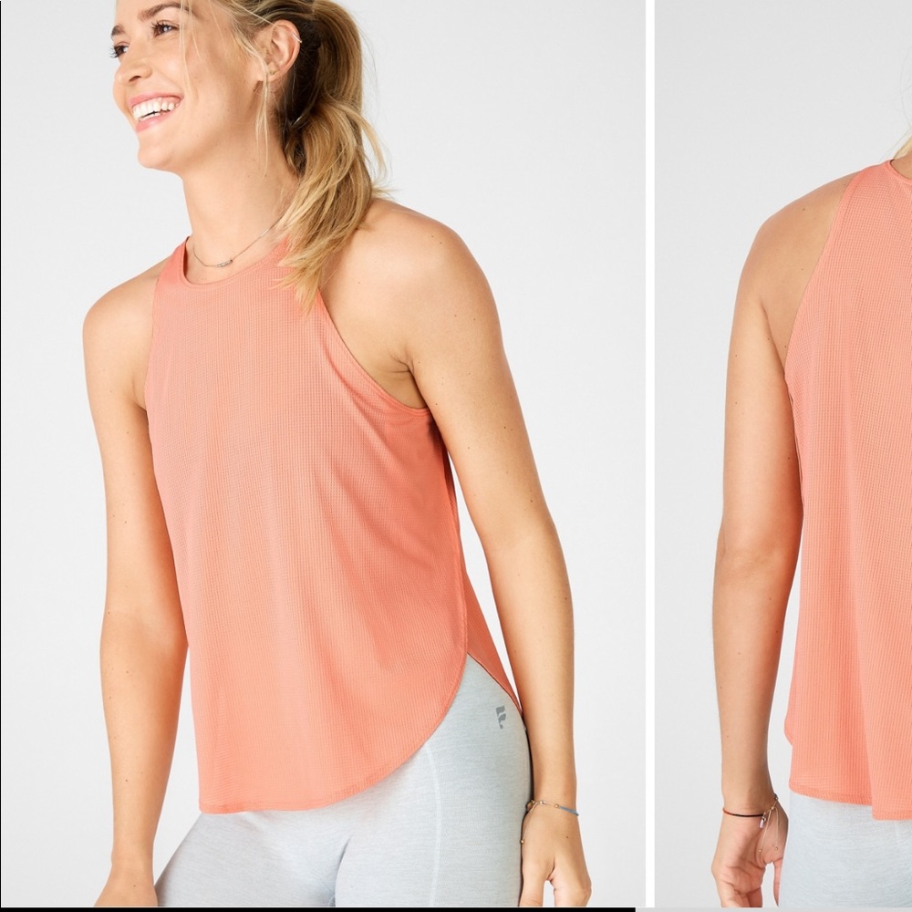 Fabletics  Cashel Cropped Swing Tank in Peach